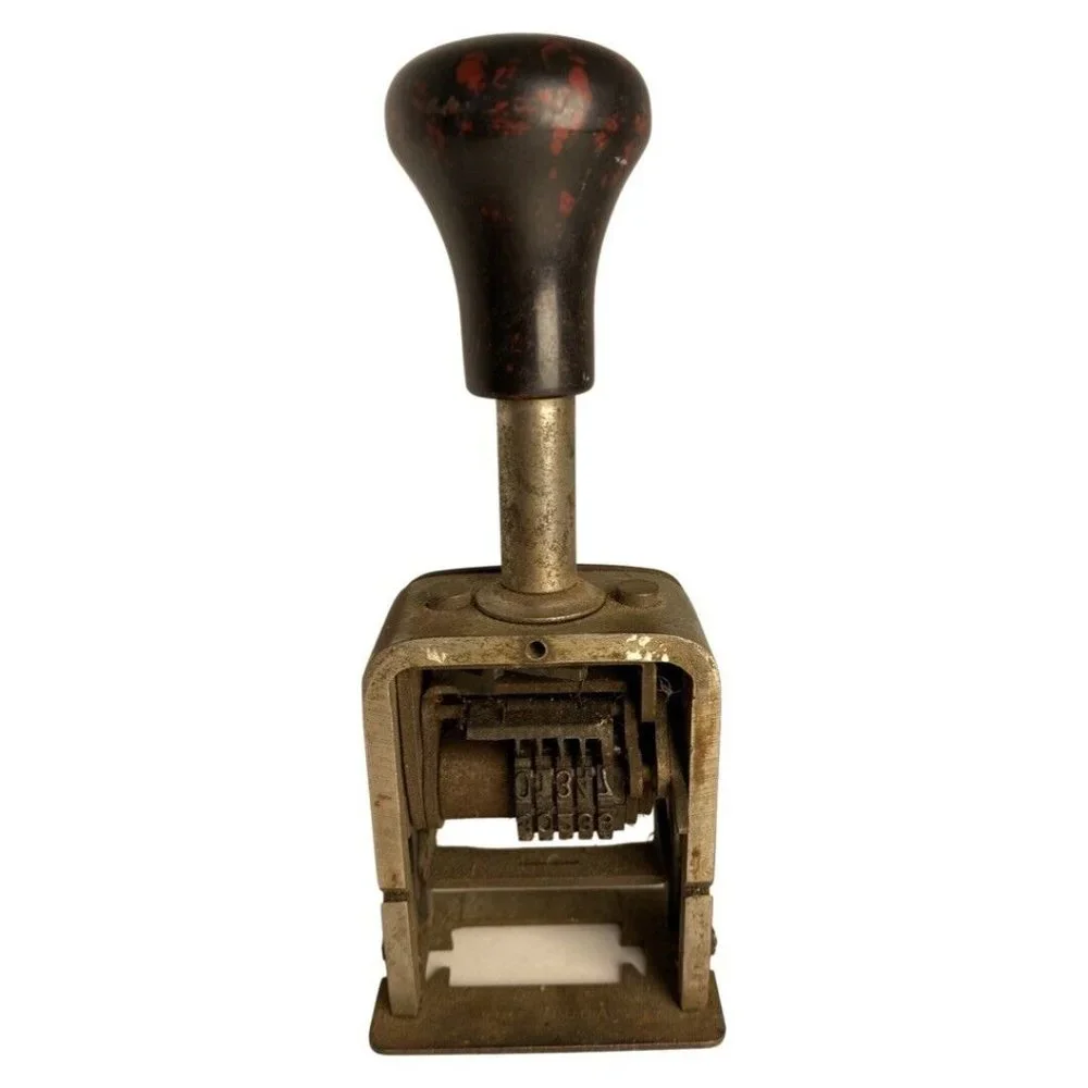 Vtg Roberts Numbering Machine Stamp Model No 190